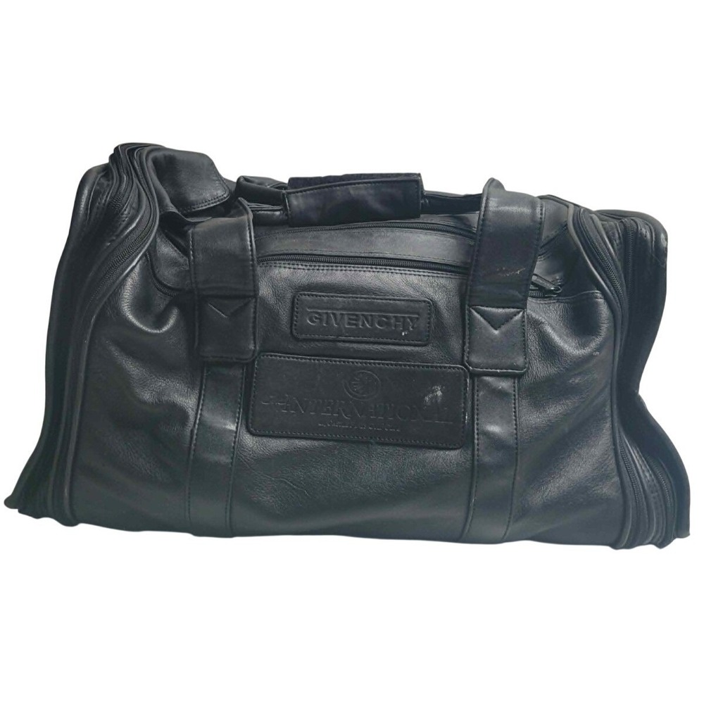 Givenchy Black Leather Expandable Duffle Bag The International at Castle Pines - Picture 1 of 12
